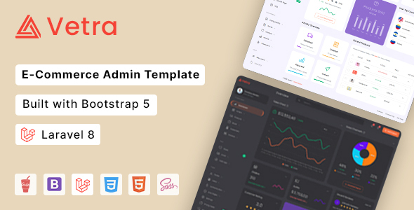 01 vetra preview.  large preview - Vetra | Bootstrap 5 HTML & Laravel 8 eCommerce Admin Dashboard Template