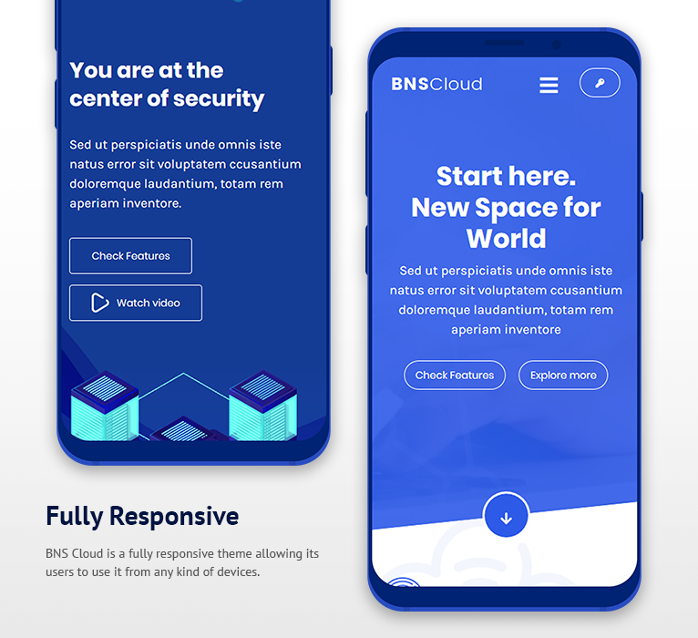 05.mobile view - BNSCloud | Multipurpose Hosting with WHMCS Templates