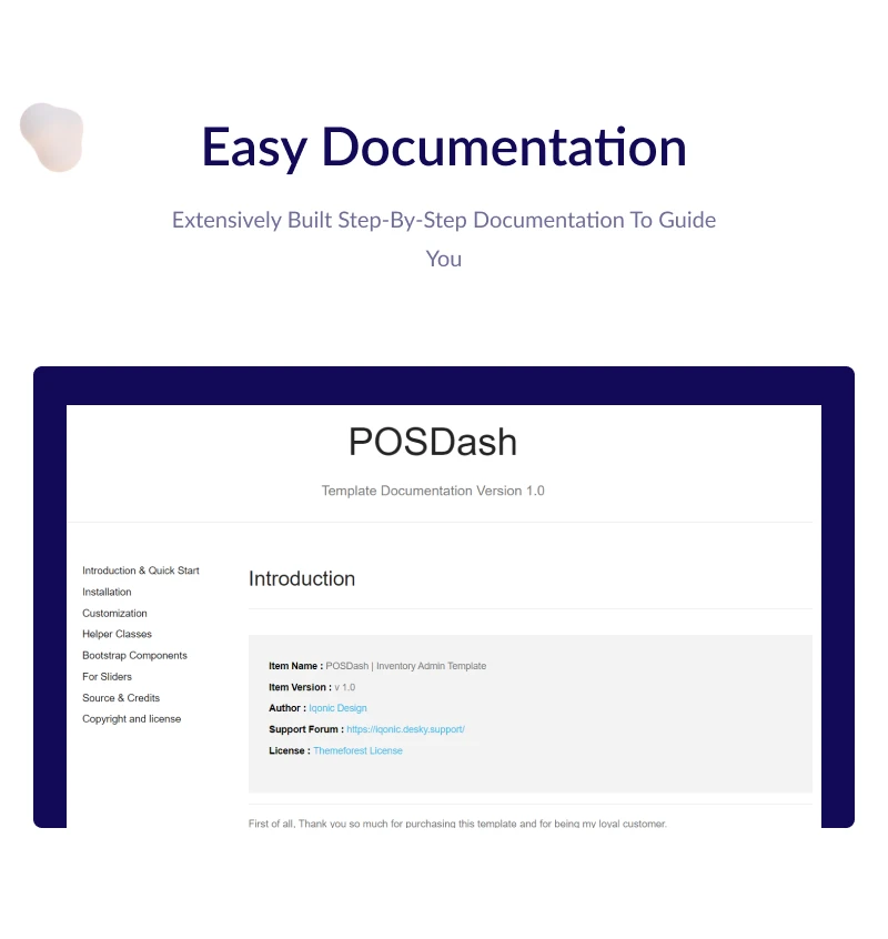 10 documentation.webp - POSDash | VueJS, HTML Inventory Admin Template