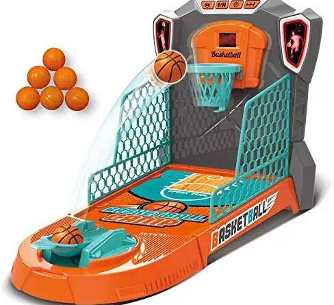 1663404714 51GUAWVLENL. AC  488x445 - KUARLUBI Basketball Shooting Game Toy, Desktop Table Basketball Games Set with Basketball Court, Move Basket, Light and Score Fun Sports Novelty Toy for Birthday Gifts
