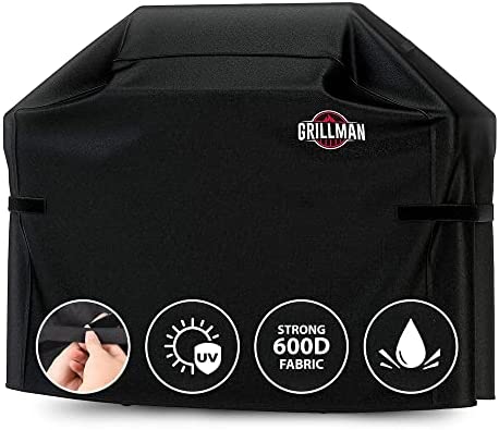 1663794421 41OufayjZkL. AC  - Grillman Premium BBQ Grill Cover, Heavy-Duty Gas Grill Cover for Weber Spirit, Weber Genesis, Char Broil etc. Rip-Proof & Waterproof (58" L x 24" W x 48" H, Black)