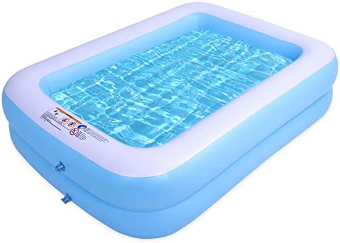 1664054115 41fcaDAlHEL. AC  - heytech Family Inflatable Swimming Pool, 118" X 72" X 22" Full-Sized Inflatable Lounge Pool for Kiddie, Kids, Adult, Toddlers for Ages 3+, Outdoor, Garden, Backyard Summer Water Party Blow up Pool…