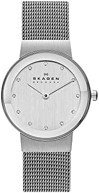 411QciKNhQL. AC  - Skagen Women's Freja Stainless Steel Mesh Dress Quartz Watch