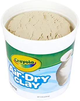 414QgeYP6JL. AC  - Crayola Air Dry Clay for Kids, Natural White Modeling Clay, 5 Lb Bucket [Amazon Exclusive]