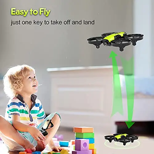 41L2U9+6HYL. AC  - Loolinn | Drones for Kids with Camera - Mini Drone, Remote Control Quadcopter UAV with 90° Adjustable Camera, Security Guards, FPV Real Time Transmission Photos and Videos ( Gift Idea )