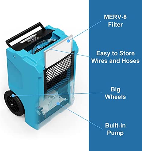 41VXkXLyzWL. AC  - ALORAIR 110 PPD Commercial Dehumidifiers, APP Control Basement Dehumidifier, Up to 1300 Sq.Ft Dehumidifiers, Built-in Washable Filter, Dehumidifier with Drain Hose for Garage, Basement, Flood Repair