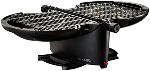 41sUqdottAL. AC  - NOMADIQ Portable Propane Gas Grill | Small, Mini, Lightweight Tabletop BBQ | Perfect for Camping, Tailgating, Outdoor Cooking, RV, Boats, Travel (Grill)