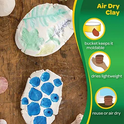 51A4 xMVO0L. AC  - Crayola Air Dry Clay for Kids, Natural White Modeling Clay, 5 Lb Bucket [Amazon Exclusive]