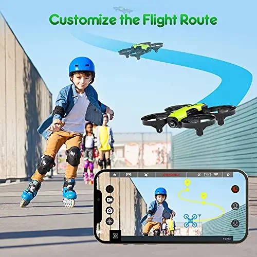 51R9TJPZZiL. AC  - Loolinn | Drones for Kids with Camera - Mini Drone, Remote Control Quadcopter UAV with 90° Adjustable Camera, Security Guards, FPV Real Time Transmission Photos and Videos ( Gift Idea )