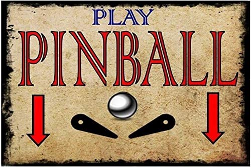 51TJ5Kl37 L. AC  - Play Pinball Tin Sign Vintage Wall Poster Retro Iron Painting Metal Plaque Sheet for Bar Cafe Garage Home Gift Birthday Wedding