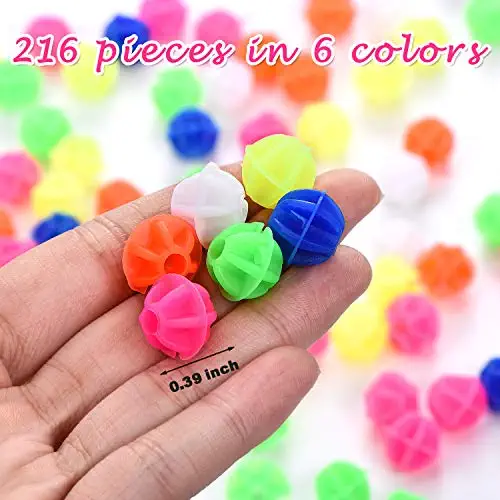 51g385qs1TL. AC  - Gejoy 216 Pieces Bicycle Spoke Beads Bicycle Wheel Spokes Beads Assorted Color Plastic Clip Beads Spoke Decoration with Plastic Storage Box