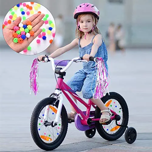 51vMiwM35 L. AC  - Gejoy 216 Pieces Bicycle Spoke Beads Bicycle Wheel Spokes Beads Assorted Color Plastic Clip Beads Spoke Decoration with Plastic Storage Box
