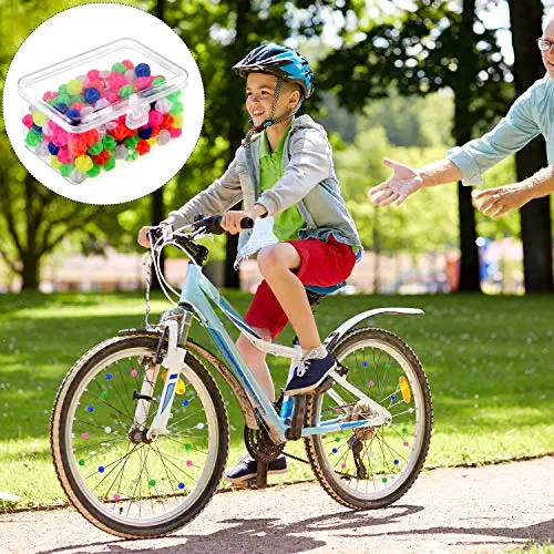 61sbZzSVDEL. AC  - Gejoy 216 Pieces Bicycle Spoke Beads Bicycle Wheel Spokes Beads Assorted Color Plastic Clip Beads Spoke Decoration with Plastic Storage Box