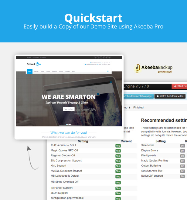 quickstart - SmartOn - Multi-Purpose Ultimate Joomla Theme