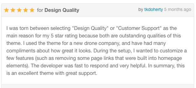 review 4 - Drone Media | Aerial Photography & Videography WordPress Theme + Elementor