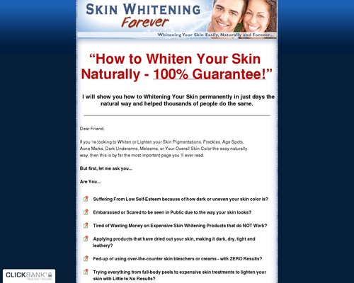 skinwhite x400 thumb - Skin Whitening Forever - Whitening Your Skin Easily, Naturally and Forever