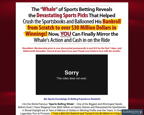 whalepicks x400 thumb - The Whale Won $30+ Million Betting On Sports! $500 Monthly Recurring!