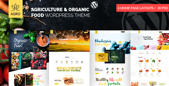 00 main preview agro.  large preview - Wedding WordPress Theme