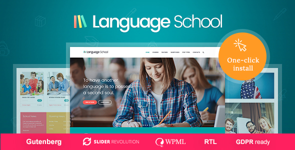 01 language school preview.  large preview - Language School - Courses & Learning Management System Education WordPress Theme