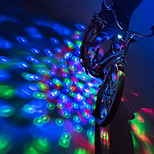 Brightz CruzinBrightz Disco Party LED Bike Light, Tri-Colored – Blinking Swirling Color Patterns – Bicycle Light for Riding at Night – Mounts to Handlebar or Bike Frame – Fun Bike Accessories