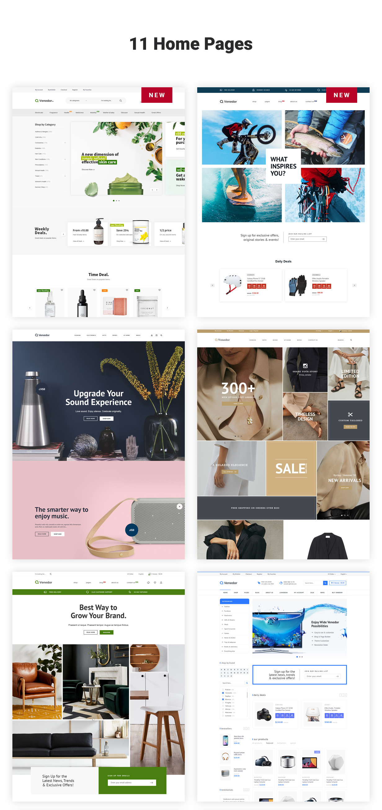 1 homepages 01 - Venedor - Premium Shopify Theme