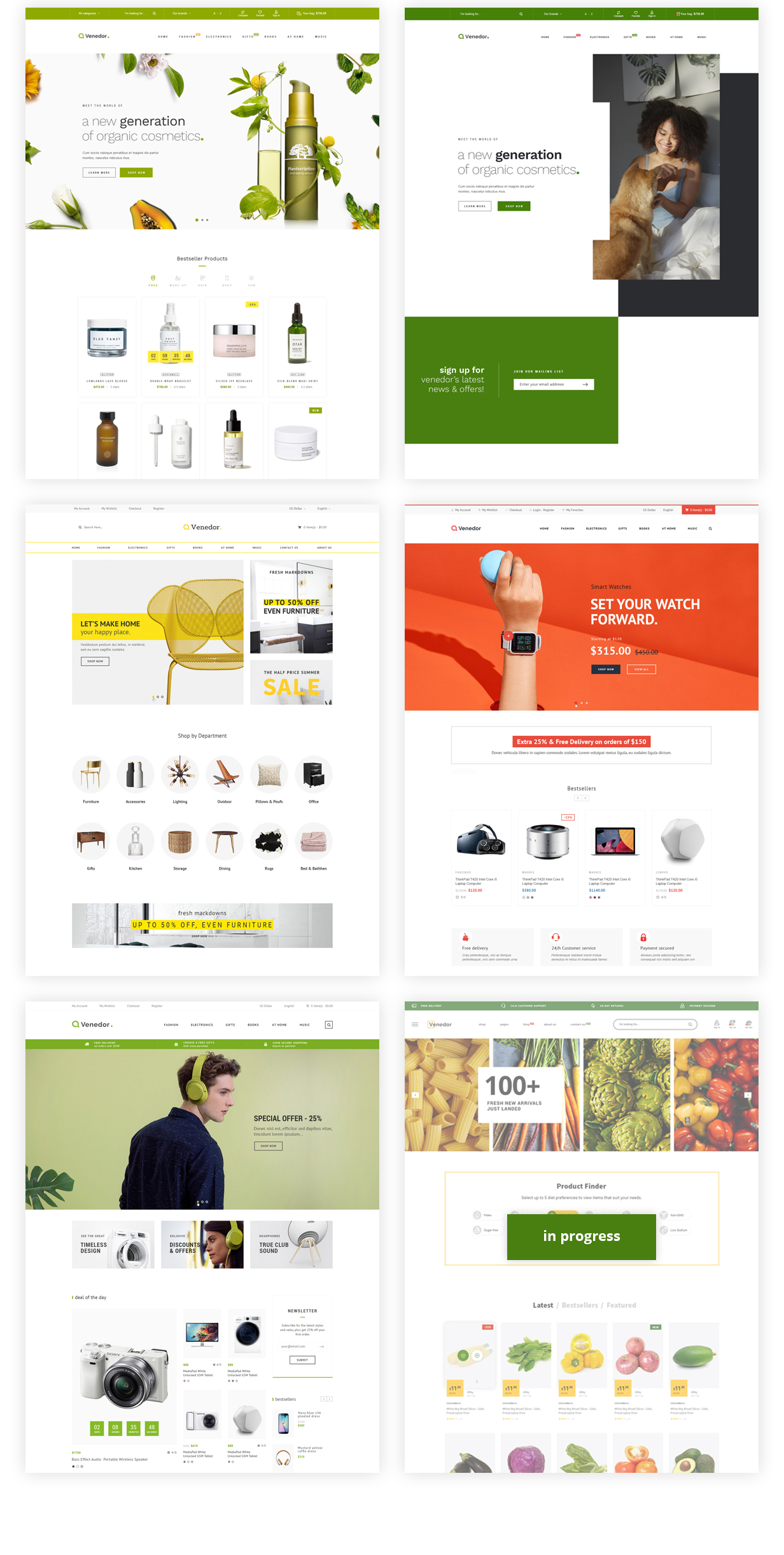 1 homepages 02 - Venedor - Premium Shopify Theme
