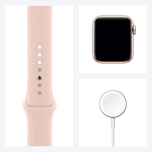 31JXFgkk7BL. AC  - Apple Watch SE (GPS + Cellular, 40mm) - Gold Aluminum Case with Pink Sand Sport Band (Renewed)