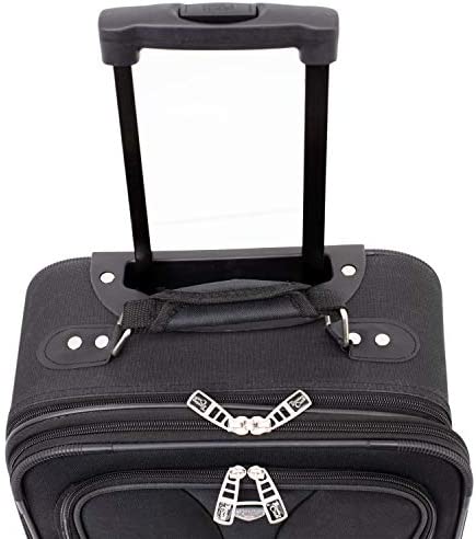 414ErR+vE7L. AC  - Travelers Club Bowman 3-Piece Expandable Luggage Set, Black, (Dopp/Tote/20)