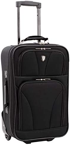 41EjRcVIZXL. AC  - Travelers Club Bowman 3-Piece Expandable Luggage Set, Black, (Dopp/Tote/20)