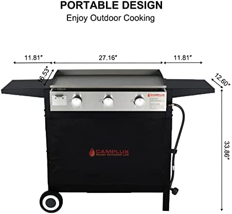 41ZlUVQ0qmL. AC  - Flat Top Grill Griddle,Camplux Propane gas outdoor grill Griddle Cooking Station for Camping,BBQ,Tailgating or Picnicking
