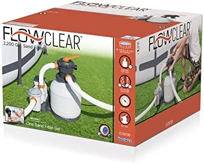 41xcFnlVuDL. AC  - Bestway Flowclear Sand Filter Pump | Compatible with Most Above Ground Swimming Pools