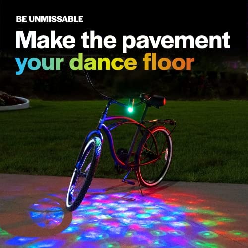 5122o9Aqd6L. AC  - Brightz CruzinBrightz Disco Party LED Bike Light, Tri-Colored - Blinking Swirling Color Patterns - Bicycle Light for Riding at Night - Mounts to Handlebar or Bike Frame - Fun Bike Accessories
