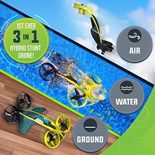 514pitjiN6L. AC  - WowWee HydraQuad 3-in-1 Hybrid Air to Water Stunt Drone – Remote Control Toy for Kids