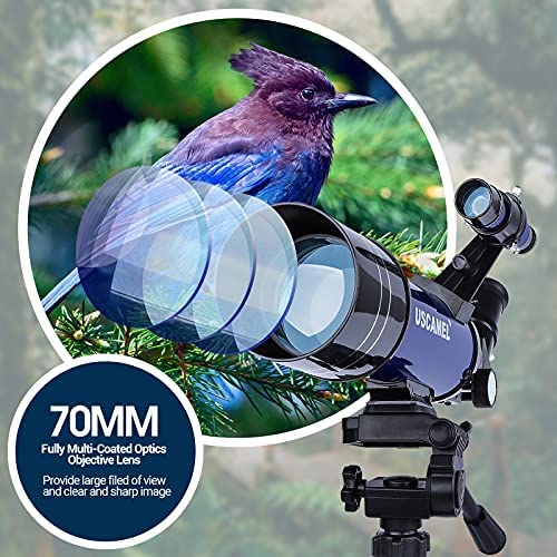51I2CzIwuCS. AC  - Telescopes for Astronomy Adults, 70mm Aperture 400mm Focal Length Refractor Telescope for Beginners Kids, Portable Telescope with Backpack Tripod Phone Adapter