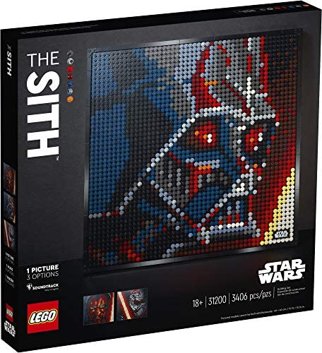 51SGXQaHNYL. AC  - LEGO Art Star Wars The Sith 31200 Creative Sith Lord Building Kit; an Elegant Piece for Adults who Love Mindful Art Projects or The Dark Lords of The Sith (3,395 Pieces)