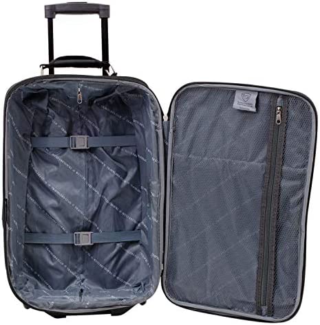 51T8yLqWyNL. AC  - Travelers Club Bowman 3-Piece Expandable Luggage Set, Black, (Dopp/Tote/20)