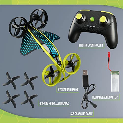51puzBAAIbL. AC  - WowWee HydraQuad 3-in-1 Hybrid Air to Water Stunt Drone – Remote Control Toy for Kids