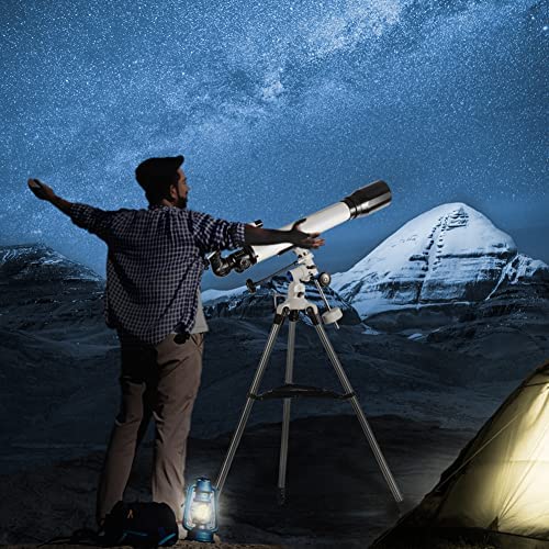 51x9XMzJI L. AC  - Telescopes for Adults, 70mm Aperture and 700mm Focal Length Professional Astronomy Refractor Telescope for Kids and Beginners - with EQ Mount, 2 Plossl Eyepieces and Smartphone Adapter