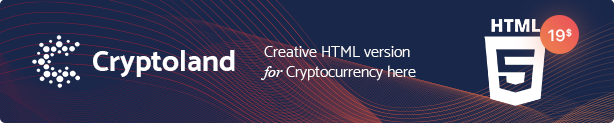 Cryptoland HTML version - Crypto-land - Crypto Currency Landing Page WordPress Theme