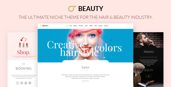 Preview.  large preview - Hair Salon - Hairdresser WordPress Theme