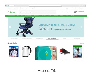 home 4 - Tokoo - Electronics Store WooCommerce Theme for Affiliates, Dropship and Multi-vendor Websites