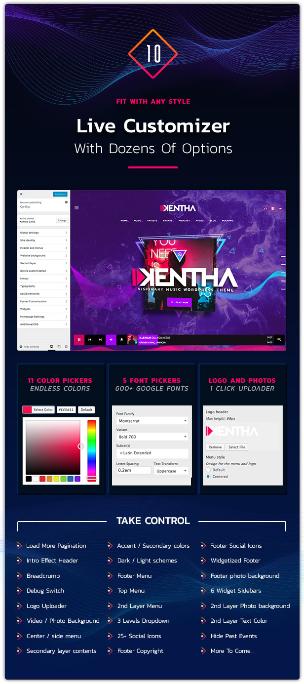 kentha infographic 11 - Kentha - Non-Stop Music WordPress Theme with Ajax