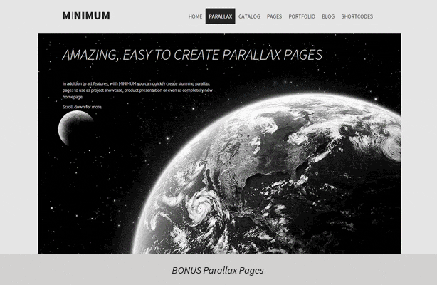 parallax2 - MINIMUM - Professional WordPress Theme