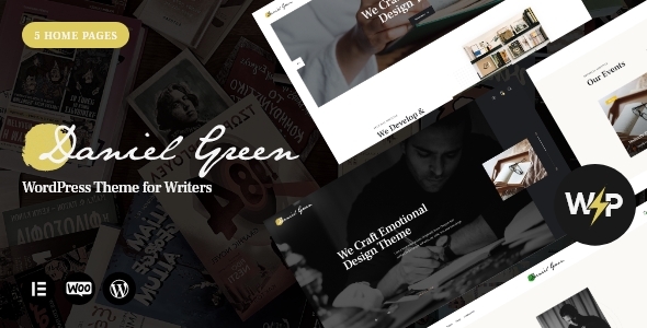 01 Writers.  large preview - Blog for Writers and Journalists With Bookstore WordPress Theme