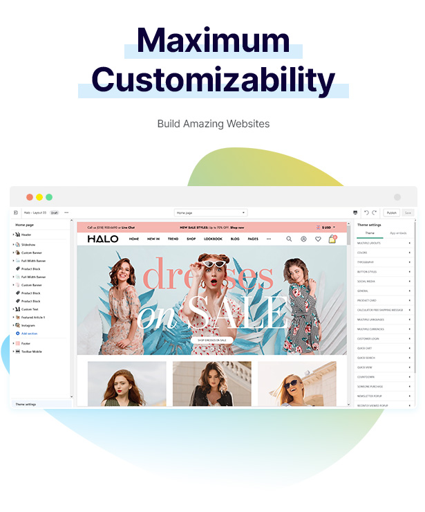 09 halo sections shopify theme customizability - Halo - Multipurpose Shopify Theme OS 2.0