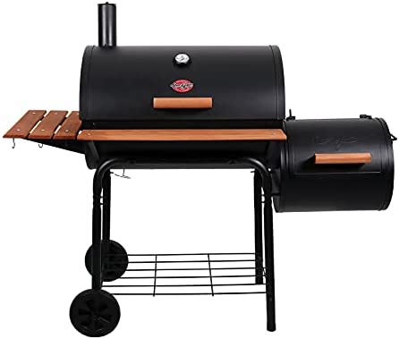 1667389125 31EbjISXDkS. AC  - Char-Griller E1224 Smokin Pro 830 Square Inch Charcoal Grill with Side Fire Box, 50 Inch, Black