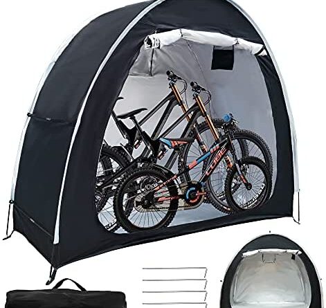 1667519244 51Zq22wCLbL. AC  471x445 - PROLEE Bike Tent 6.6FT Waterproof 210D Oxford Fabric, Outdoor Bicycle Cover Shelter with Window Design, Bike Storage Tent for 2 Bikes, Storage Tent for Home Garden