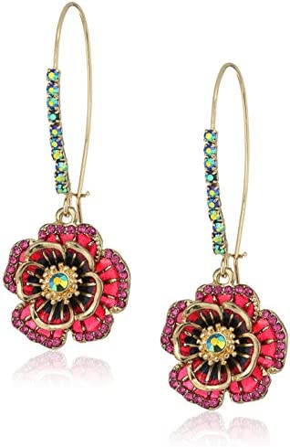 Betsey Johnson Rose Dangle Earring