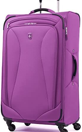 1668731787 416OEvocQoL. AC  277x445 - Atlantic Luggage Ultra Lite Softside Expandable Spinner, Bright Violet, Checked Large 29-Inch