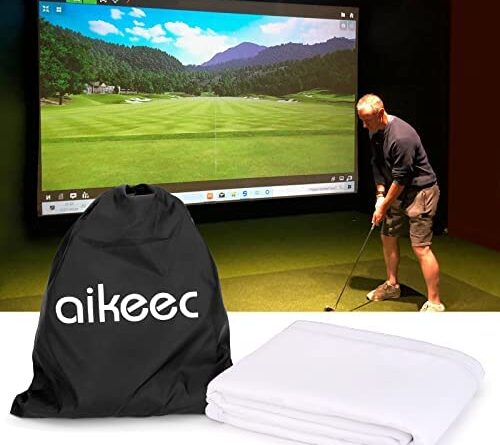 1669814697 41QYtV QajL. AC  500x445 - aikeec Golf Simulator Impact Screen with 14pcs Grommet Holes for Indoor Golf Training,Washable Golf Projection Screen,Available in 5 Sizes,10ft x 10ft